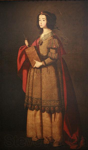 Francisco de Zurbaran Saint Engracia Spain oil painting art